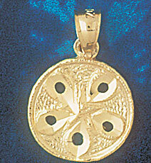 Dazzlers Jewelry Sand Dollar Sea urchins Pendant Necklace Charm Bracelet in Yellow, White or Rose G…