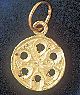 Sand Dollar Sea urchins Pendant Necklace Charm Bracelet in Yellow, White or Rose Gold 166