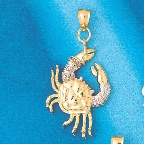 Dazzlers Jewelry Crab Two Tone White Pendant Necklace Charm Bracelet in Yellow, White or Rose Gold …
