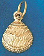 Dazzlers Jewelry Seashell Shell Pendant Necklace Charm Bracelet in Yellow, White or Rose Gold 205, …