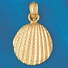 Dazzlers Jewelry Seashell Shell Pendant Necklace Charm Bracelet in Yellow, White or Rose Gold 206, …