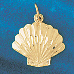 Dazzlers Jewelry Seashell Shell Pendant Necklace Charm Bracelet in Yellow, White or Rose Gold 233, …