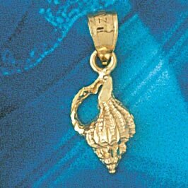 Dazzlers Jewelry Seashell Pendant Necklace Charm Bracelet in Yellow, White or Rose Gold 310, MPN: D…