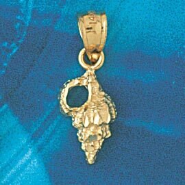 Dazzlers Jewelry Seashell Pendant Necklace Charm Bracelet in Yellow, White or Rose Gold 311, MPN: D…