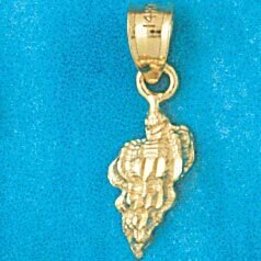 Dazzlers Jewelry Seashell Pendant Necklace Charm Bracelet in Yellow, White or Rose Gold 313, MPN: D…