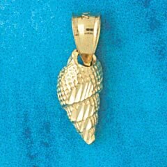 Dazzlers Jewelry Seashell Pendant Necklace Charm Bracelet in Yellow, White or Rose Gold 314, MPN: D…