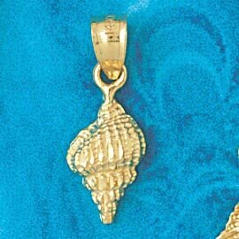 Dazzlers Jewelry Seashell Pendant Necklace Charm Bracelet in Yellow, White or Rose Gold 315, MPN: D…