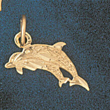 Dazzlers Jewelry Dolphin Pendant Necklace Charm Bracelet in Yellow, White or Rose Gold 384, MPN: DZ…