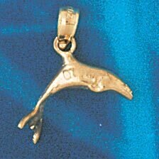 Dazzlers Jewelry Dolphin Pendant Necklace Charm Bracelet in Yellow, White or Rose Gold 407, MPN: DZ…