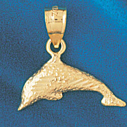 Dazzlers Jewelry Dolphin Pendant Necklace Charm Bracelet in Yellow, White or Rose Gold 429, MPN: DZ…