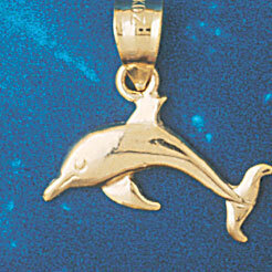 Dazzlers Jewelry Dolphin Pendant Necklace Charm Bracelet in Yellow, White or Rose Gold 468, MPN: DZ…