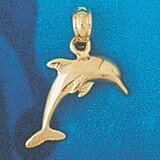 Dazzlers Jewelry Dolphin Pendant Necklace Charm Bracelet in Yellow, White or Rose Gold 472, MPN: DZ…