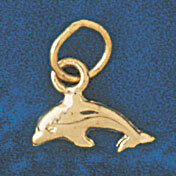 Dazzlers Jewelry Dolphin Pendant Necklace Charm Bracelet in Yellow, White or Rose Gold 474, MPN: DZ…