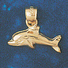 Dazzlers Jewelry Dolphin Pendant Necklace Charm Bracelet in Yellow, White or Rose Gold 476, MPN: DZ…