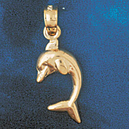Dazzlers Jewelry Dolphin Pendant Necklace Charm Bracelet in Yellow, White or Rose Gold 477, MPN: DZ…