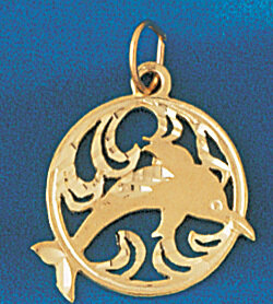 Dazzlers Jewelry Dolphin Pendant Necklace Charm Bracelet in Yellow, White or Rose Gold 483, MPN: DZ…