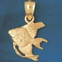 Dazzlers Jewelry Angelfish Pendant Necklace Charm Bracelet in Yellow, White or Rose Gold 640, MPN: …