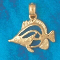 Dazzlers Jewelry Angelfish Pendant Necklace Charm Bracelet in Yellow, White or Rose Gold 653, MPN: …