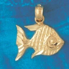 Dazzlers Jewelry Angelfish Pendant Necklace Charm Bracelet in Yellow, White or Rose Gold 660, MPN: …