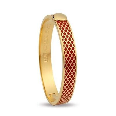 Halcyon Days Bangle 1Cm Salamander Red &amp; Gold HBSAL0610G, MPN: 201/DH003, 5060171119456