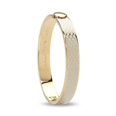 Halcyon Days Bangle 1Cm Salamander Cream &amp; Gold HBSAL0510G, MPN: 201/DH002, 5060171119449