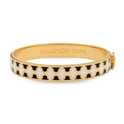 Halcyon Days D.H Bangle 1Cm Agama Black Cream Gold HBAGA020510G, MPN: 201/DH021, 5060171127079
