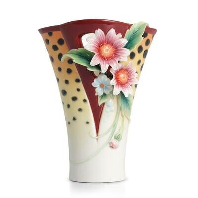 Franz Porcelain African Dream Cheetah Vase FZ02206, MPN: FZ02206,