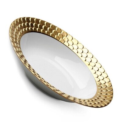 L&#39;Objet Aegean Rimmed Serving Bowl Gold, MPN: AG5960, 878365006469