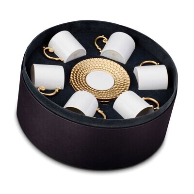 L&#39;Objet Aegean Espresso Cup and Saucer Gift Box of 6 Gold, MPN: AG5555, 816279011261
