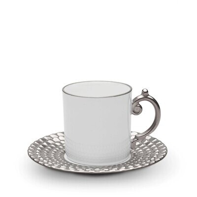 L&#39;Objet Aegean Espresso Cup and Saucer Platinum, MPN: AG6550, 878365006483