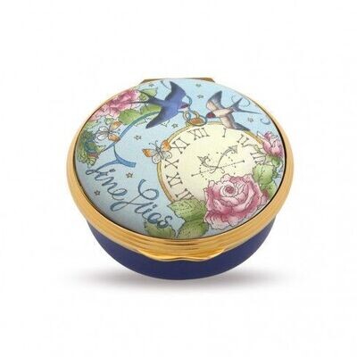 Halcyon Days Time Flies Enamel Box ENTFF1101G, MPN: 001/10409, 5060171140641