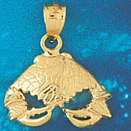 Dazzlers Jewelry Crab Pendant Necklace Charm Bracelet in Yellow, White or Rose Gold 762, MPN: DZ-76…