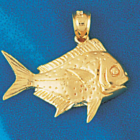 Dazzlers Jewelry Fish Pendant Necklace Charm Bracelet in Yellow, White or Rose Gold 771, MPN: DZ-77…