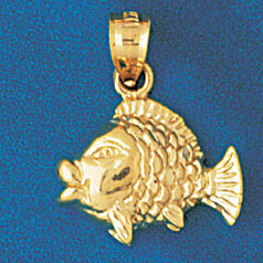 Dazzlers Jewelry Clown Fish Pendant Necklace Charm Bracelet in Yellow, White or Rose Gold 776, MPN:…
