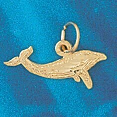 Dazzlers Jewelry Whale Pendant Necklace Charm Bracelet in Yellow, White or Rose Gold 831, MPN: DZ-8…