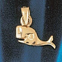 Dazzlers Jewelry Whale Pendant Necklace Charm Bracelet in Yellow, White or Rose Gold 838, MPN: DZ-8…