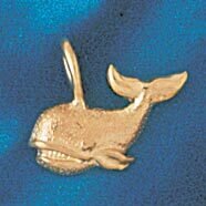 Dazzlers Jewelry Whale Pendant Necklace Charm Bracelet in Yellow, White or Rose Gold 844, MPN: DZ-8…