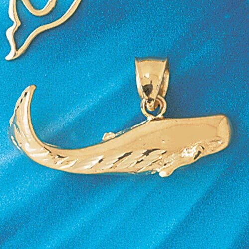 Whale Pendant Necklace Charm Bracelet in Yellow, White or Rose Gold 846