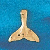 Dazzlers Jewelry Whale Tail Pendant Necklace Charm Bracelet in Yellow, White or Rose Gold 857, MPN:…