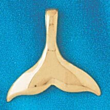 Dazzlers Jewelry Whale Tail Pendant Necklace Charm Bracelet in Yellow, White or Rose Gold 861, MPN:…