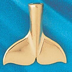 Dazzlers Jewelry Whale Tail Pendant Necklace Charm Bracelet in Yellow, White or Rose Gold 864, MPN:…