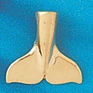 Dazzlers Jewelry Whale Tail Pendant Necklace Charm Bracelet in Yellow, White or Rose Gold 865, MPN:…