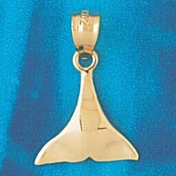 Dazzlers Jewelry Whale Tail Pendant Necklace Charm Bracelet in Yellow, White or Rose Gold 866, MPN:…