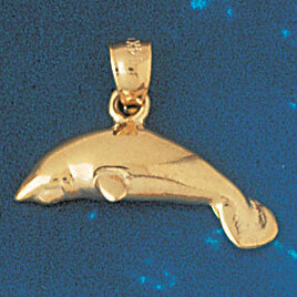 Dazzlers Jewelry Manatees Sea Cow Pendant Necklace Charm Bracelet in Yellow, White or Rose Gold 885…