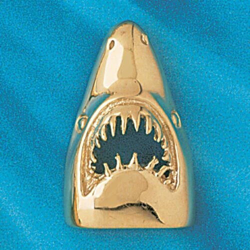 Dazzlers Jewelry Shark Head Pendant Necklace Charm Bracelet in Yellow, White or Rose Gold 905, MPN:…