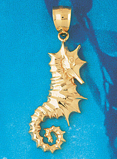 Seahorse Pendant Necklace Charm Bracelet in Yellow, White or Rose Gold 936
