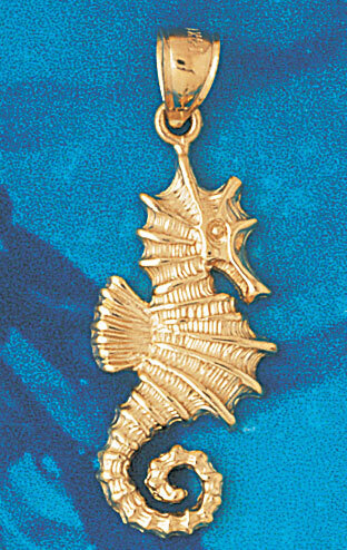 Dazzlers Jewelry Seahorse Pendant Necklace Charm Bracelet in Yellow, White or Rose Gold 937, MPN: D…
