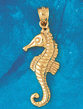 Seahorse Pendant Necklace Charm Bracelet in Yellow, White or Rose Gold 938