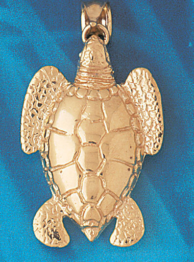 Dazzlers Jewelry Turtle Pendant Necklace Charm Bracelet in Yellow, White or Rose Gold 964, MPN: DZ-…