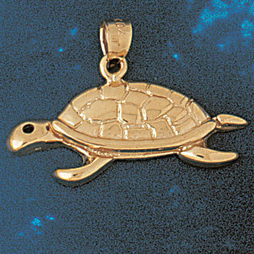 Turtle Pendant Necklace Charm Bracelet in Yellow, White or Rose Gold 993